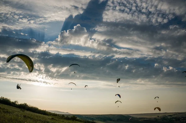 Paragliders — Stockfoto