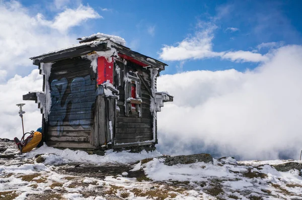 Ski house in mountains