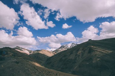 güzel manzaralı dağ manzarası Hint Himalayalar, Ladakh bölge