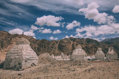 Valley of stupas in Leh, Indian Himalayas clipart