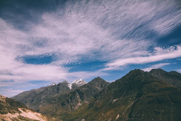 beautiful scenic landscape of majestic mountains in Indian Himalayas, Rohtang Pass