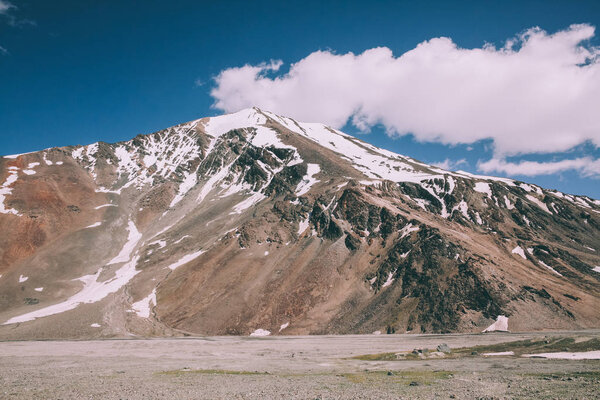 majestic snow capped mountain peak in Indian Himalayas, Ladakh region