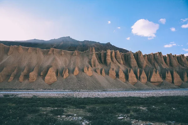 Paisaje Escénico Con Formaciones Naturales Río Montaña Himalaya Indio Región — Foto de Stock