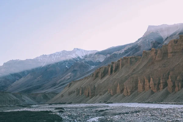 Belas Formações Naturais Rio Montanha Himalaia Indiano Região Ladakh — Fotografia de Stock