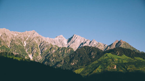 scenic mountain landscape in Indian Himalayas