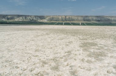 Soil with cracks in mountainous area of Crimea, Ukraine, May 2013 clipart