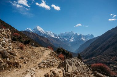 şaşırtıcı dağlar manzara, Nepal, Sagarmatha, Kasım 2014