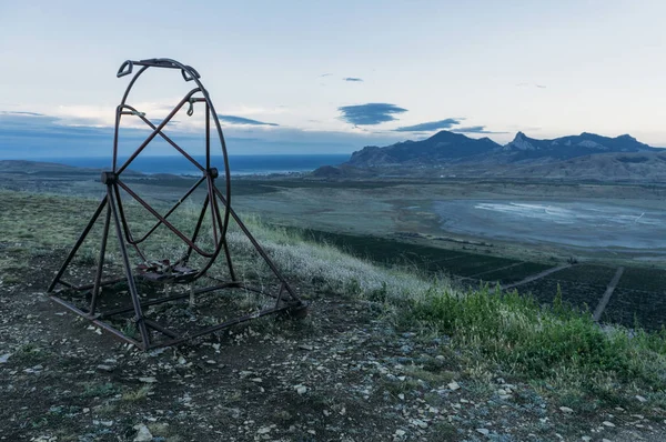 Old Vestibular Training Apparatus Summer Morning Landscape Crimea Ukraine May — Stock Photo, Image