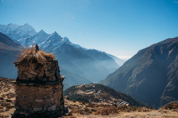 Breathtaking view of Nepal mountains peaks, Sagarmatha, 2014