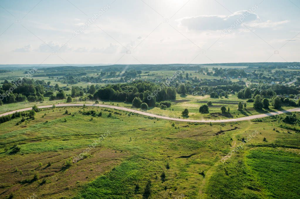 Beautiful summer landscape of Kreva, Grodno Region, Belarus