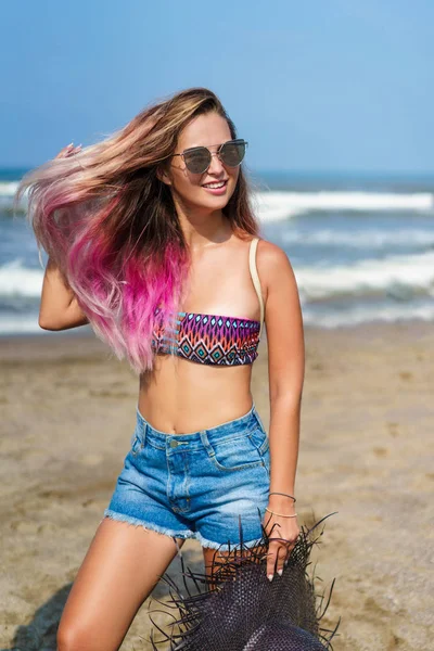 Pink hair — Stock Photo, Image