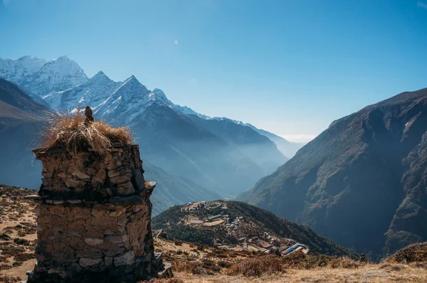 Vue imprenable sur les sommets montagneux du Népal, Sagarmatha, 2014 — Photo de stock