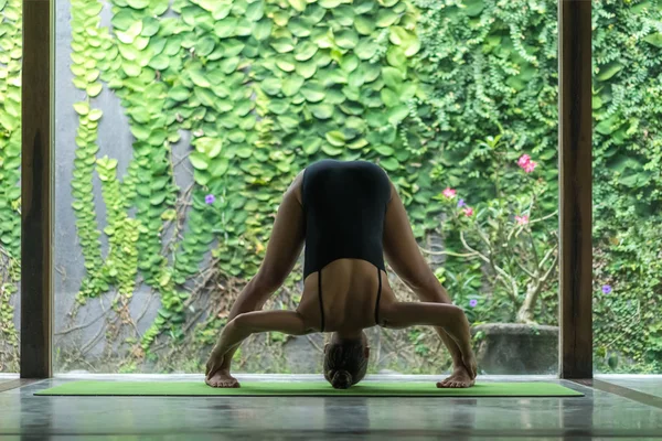 Forward Bend pose — Stock Photo