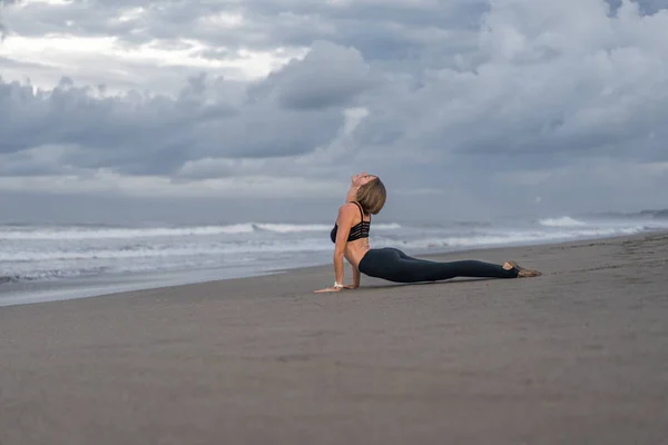 Upward-Facing Dog pose — Stock Photo