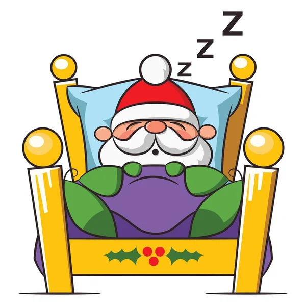 Papá Noel dormido — Vector de stock