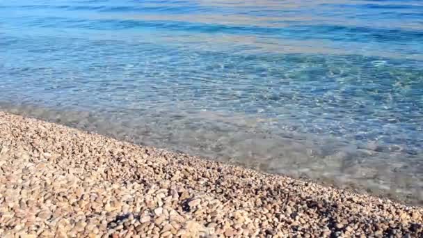 Dalgalar Adriyatik Denizi Ndeki Küçük Kayalıklara Çarpıyor Seyahat Yaz Tatili — Stok video