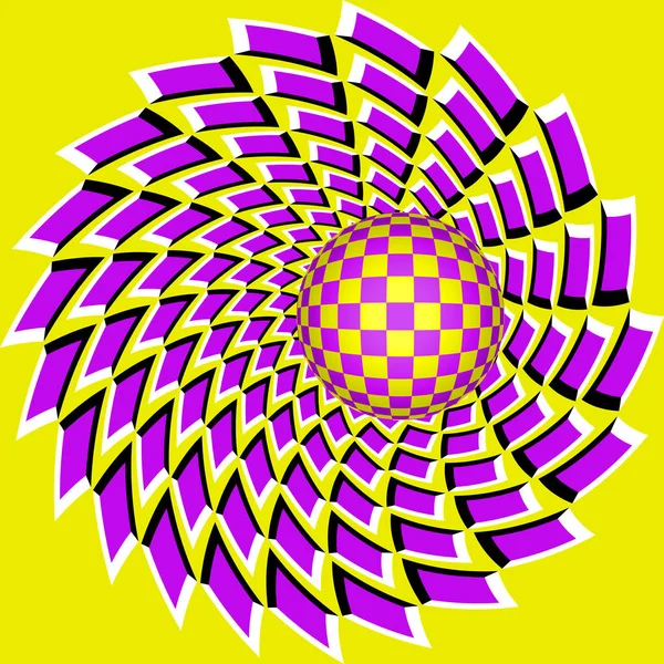 Küre ile hareketinin Menekşe optik illüzyon