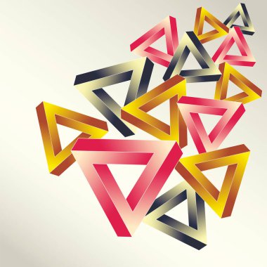 Altıgen şeklinde gerçekleştirilen optik illüzyonla parlak bir arkaplan