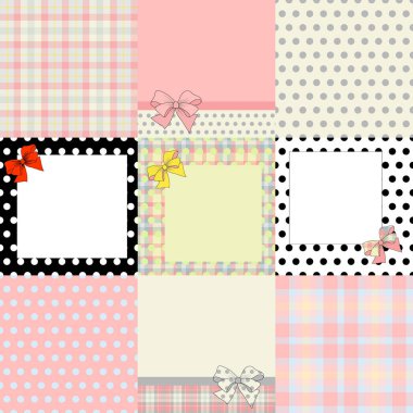 Kopya alanı ile renklendirilmiş soyut, kusursuz arkaplan, basitçe vektör illüstrasyonu 