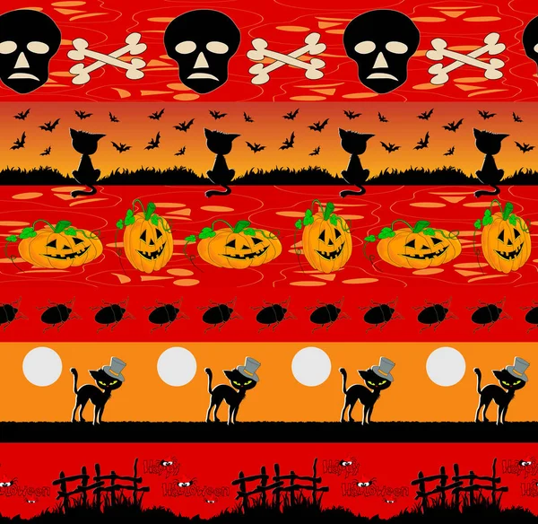 Feliz Halloween Bordea Con Diferentes Elementos Conjunto Símbolos Navideños Puede — Archivo Imágenes Vectoriales