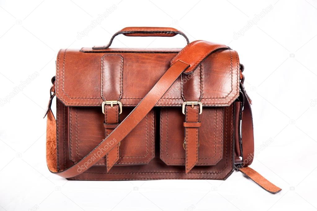 Brown stylish briefcase 