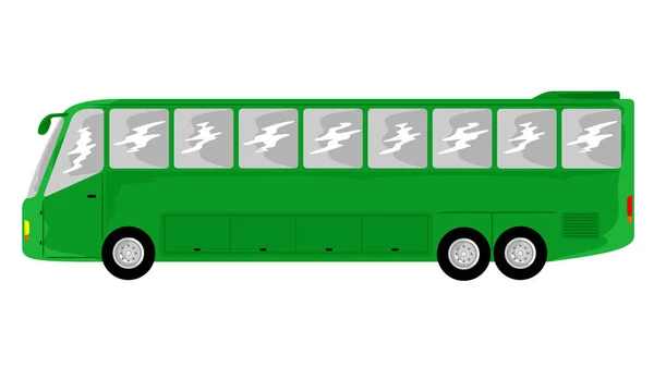 Transport dubbel chassist buss — Stock vektor