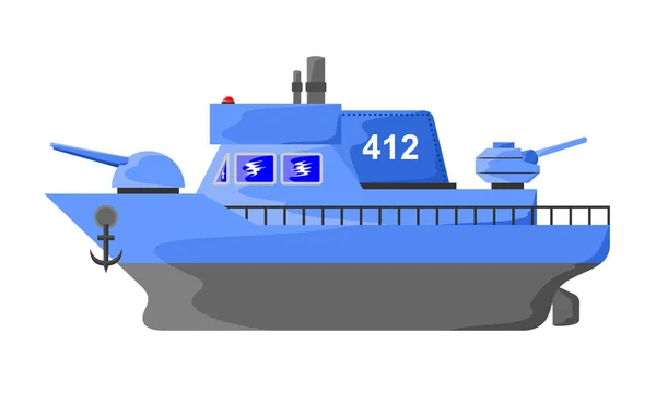 Sofisticados buques de guerra militares — Vector de stock