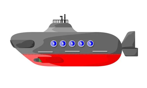 Advanced military submarine — Stock Vector
