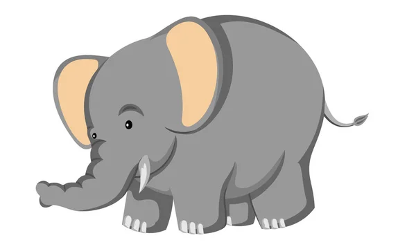 Толстый Слон Маленьким Телом Выглядит Смешно — стоковый вектор