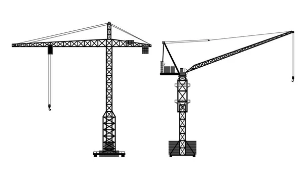 Tower Crane Structure Building Construction — Stock Vector