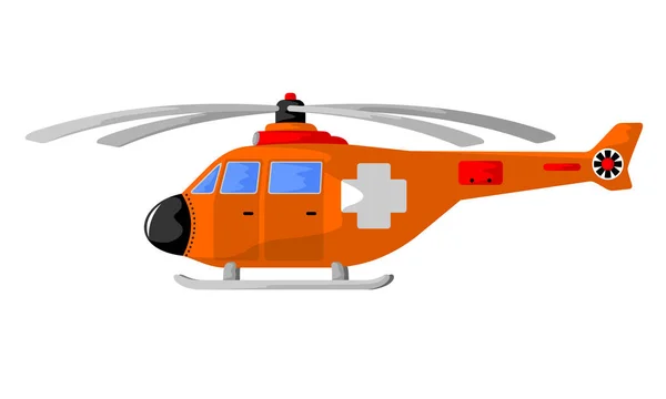 Equipo Rescate Helicópteros Para Evacuación — Vector de stock