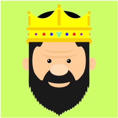 Kralın taç giyen illüstrasyon