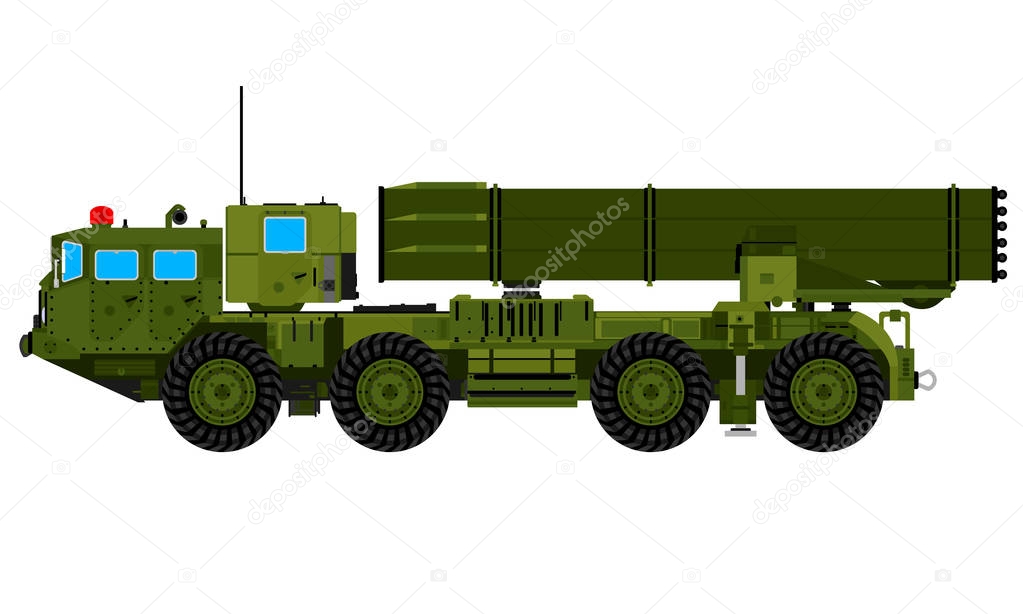 large military truck rocket launcher