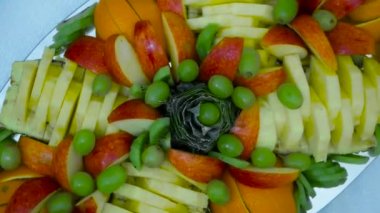 Top view of healthy food
