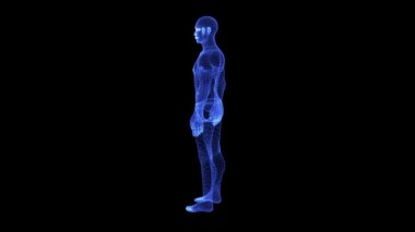 Dönen insan parçacıklarının hologramı