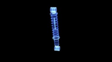 Araba şoku emicisinin hologramı