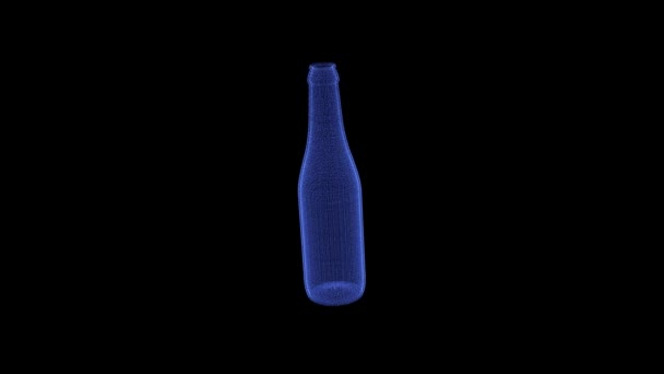 Hologram of a rotating bottle — Stock Video