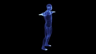 Dönen insan parçacıklarının hologramı
