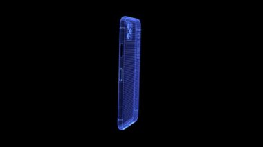 Üçlü kameralı dönen akıllı telefonun hologramı