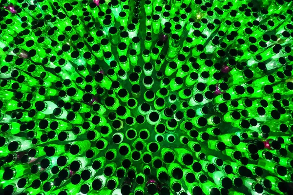 Direkt über Blick auf brennende Lampions grün — Stockfoto