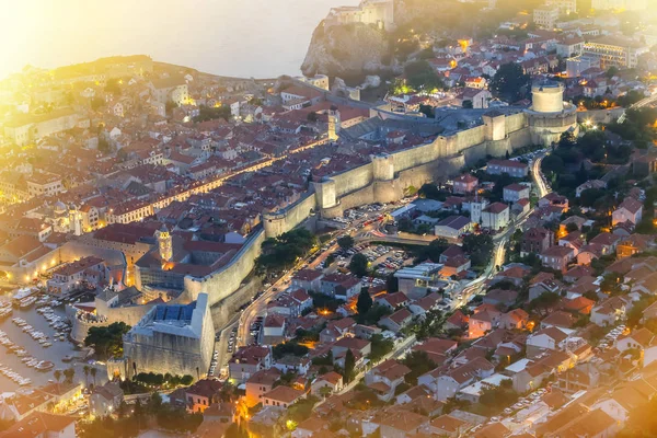 Dubrovnik ao pôr do sol — Fotografia de Stock