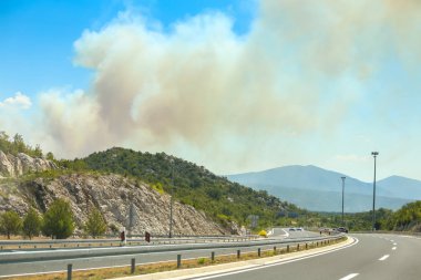 Duman bulutu gelen orman yangını