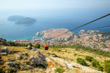 Teleferik Dubrovnik yukarıda