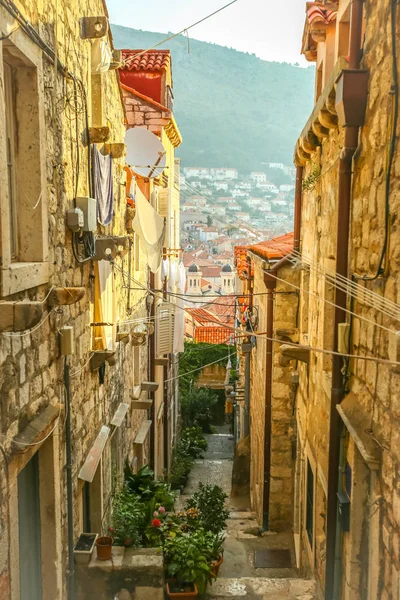 Straat in dubrovnik — Stockfoto