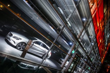 Mercedes Benz dealership in Munich clipart