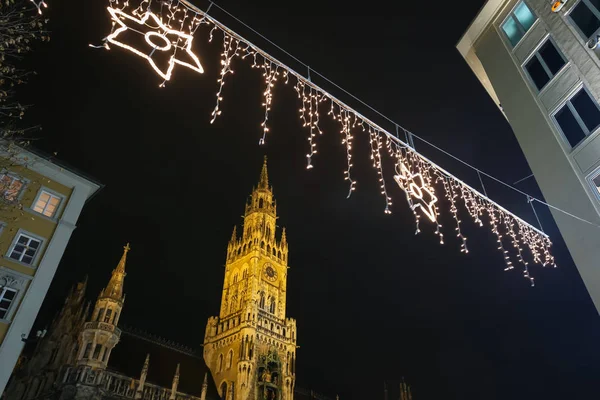 Marienplatz no tempo do Advento — Fotografia de Stock