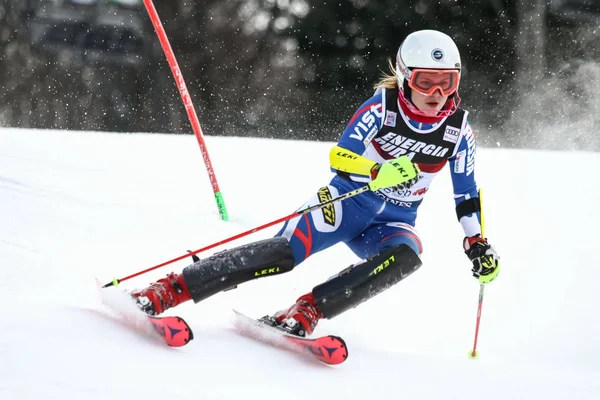 Audi FIS Copa do Mundo - Ladies Slalom — Fotografia de Stock