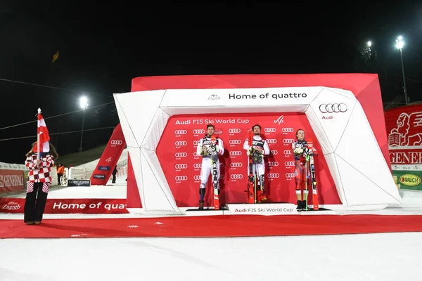 Audi Fis World Cup Mens Slalom prijsuitreiking — Stockfoto