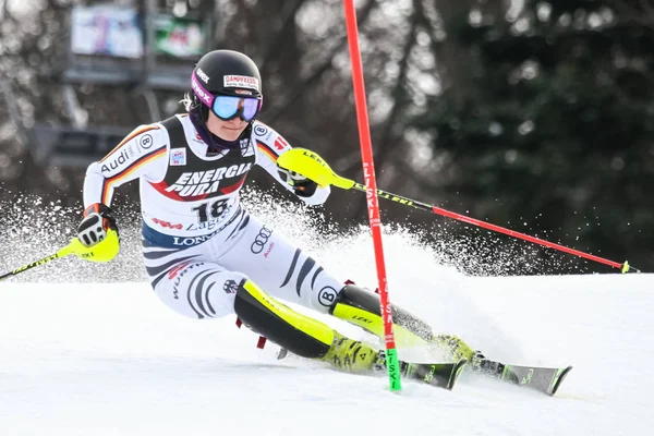 Audi fis Weltcup Damen Slalom — Stockfoto