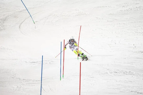 Audi Fis World Cup Ladies Slalom cílová čára — Stock fotografie